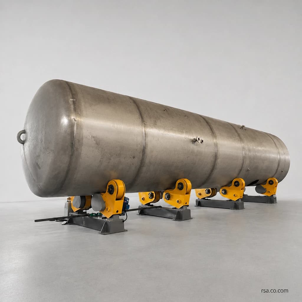 تصویر شاخص «راهنمای انتخاب گرداننده مخزن | ظرفیت، قطر و نوع Welding Rotator»